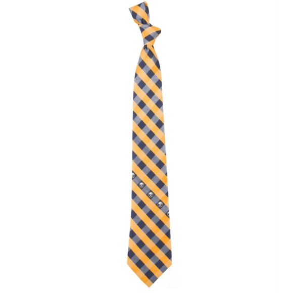 Buffalo Sabres Woven Poly Check Tie NHL Hockey Neckties Men's Neck Ties NWT NEW - Picture 1 of 4